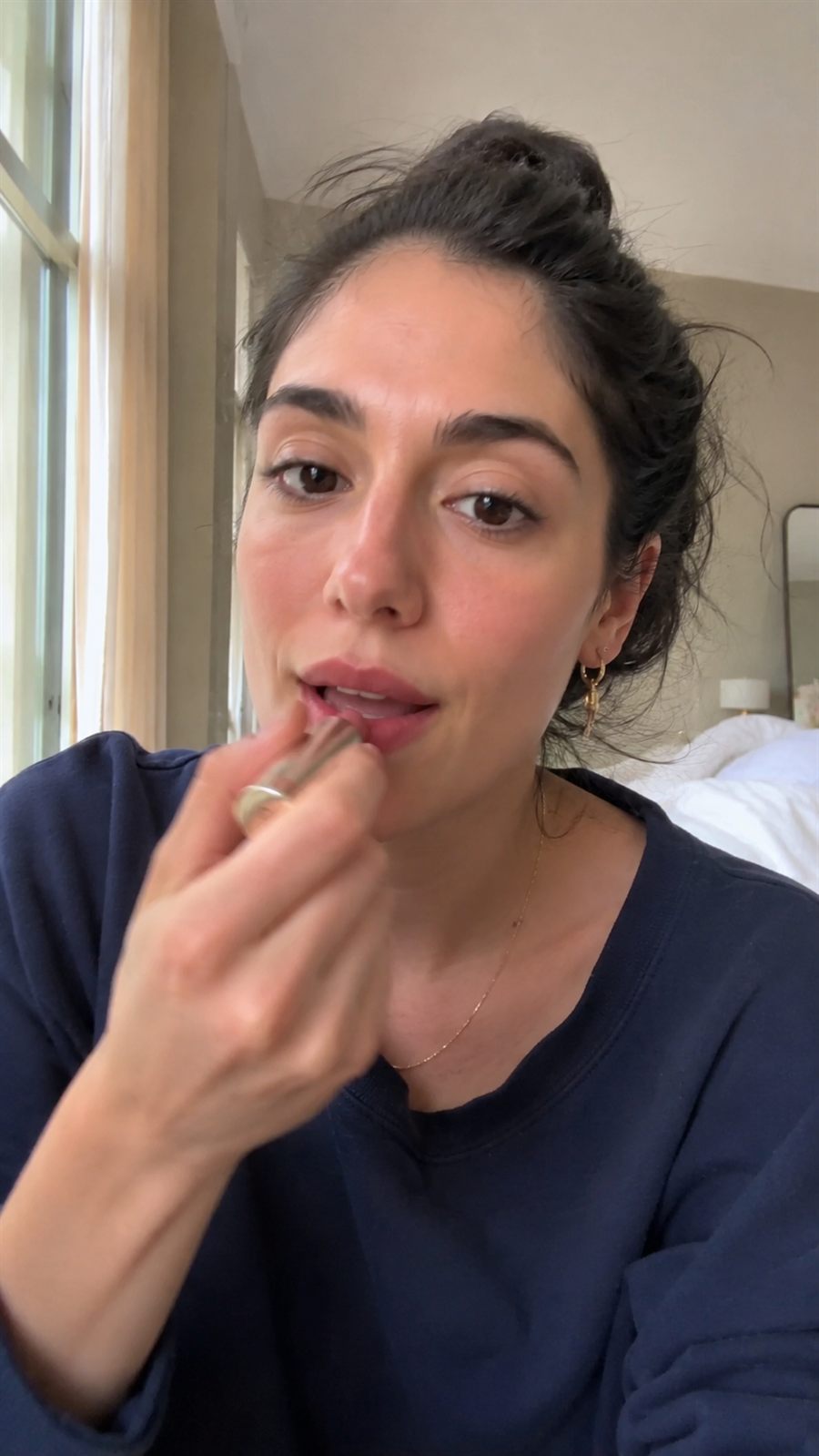 Lip product in window light